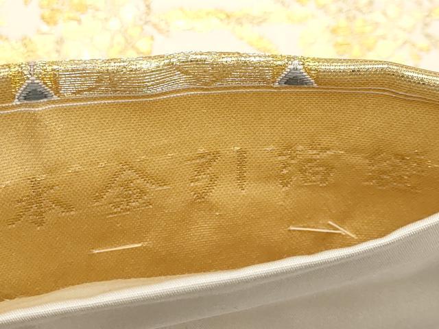 平和屋本店▼六通柄袋帯　歌会　本金引箔袋　正絹　逸品　CABM7036tx