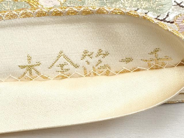 平和屋本店▼六通柄袋帯　唐織　桃山宝華松文　本金箔二重　正絹　逸品　CABM7038tx