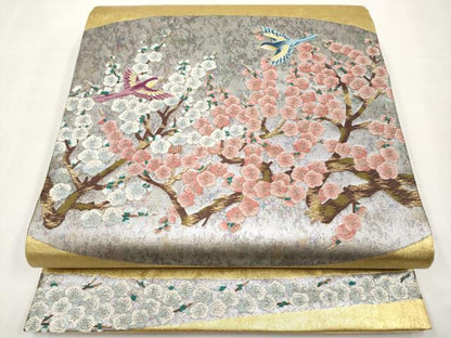 平和屋本店▼六通柄袋帯　唐織　本金襲　悦琳　本金箔引箔二重織　正絹　逸品　CABM7043tx