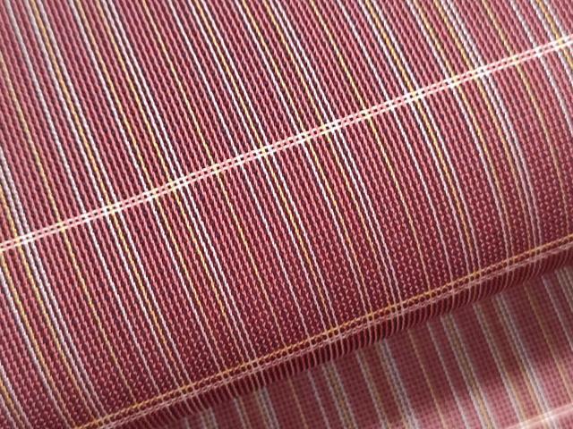 平和屋着物＊夏物　お召　紗　格子文　正絹　逸品　CABM7307th