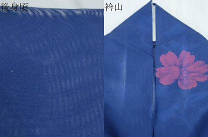 平和屋着物＊夏物　小紋　紗　草花文　正絹　逸品　CABM7308th