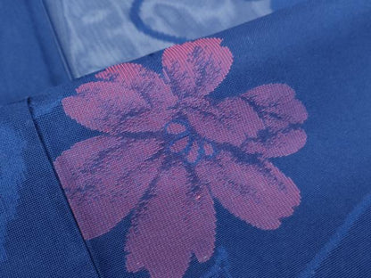 平和屋着物＊夏物　小紋　紗　草花文　正絹　逸品　CABM7308th