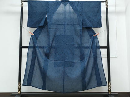 平和屋着物＊夏物　小紋　紗　吉祥文　CABM7311th