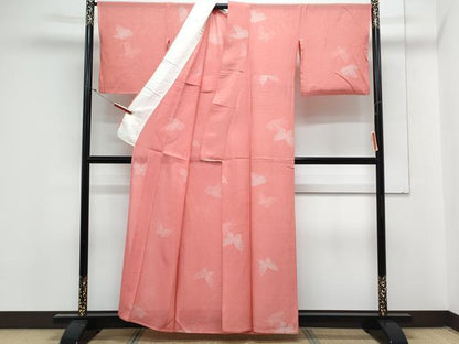 平和屋着物＊夏物　江戸小紋　絽　舞蝶文　正絹　逸品　CABM7312th