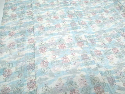 平和屋着物＊夏物　本場小千谷ちぢみ　草花文　麻　逸品　CABM7320th