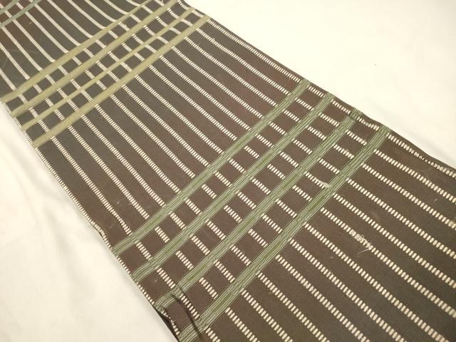 平和屋着物●六通柄袋帯　吉野間道　正絹　逸品　CABM7607dy