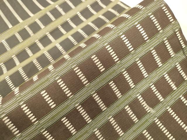 平和屋着物●六通柄袋帯　吉野間道　正絹　逸品　CABM7607dy