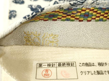 平和屋着物●西陣　津村織物謹製　六通柄袋帯　藍染　干支十二支　正絹　逸品　CABM7609dy