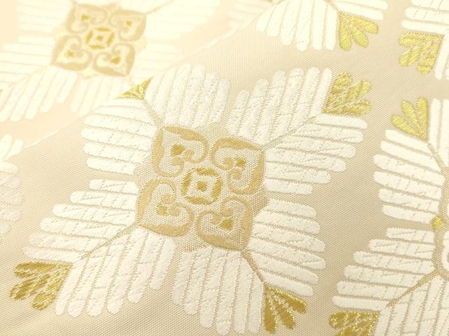 平和屋着物●六通柄袋帯　九百唐織　正倉若松文　金糸　正絹　逸品　CABM7614dy