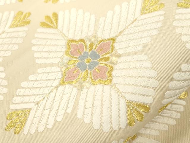 平和屋着物●六通柄袋帯　九百唐織　正倉若松文　金糸　正絹　逸品　CABM7614dy