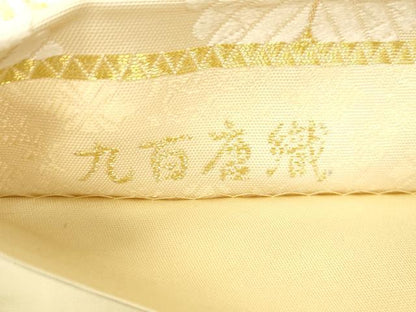 平和屋着物●六通柄袋帯　九百唐織　正倉若松文　金糸　正絹　逸品　CABM7614dy