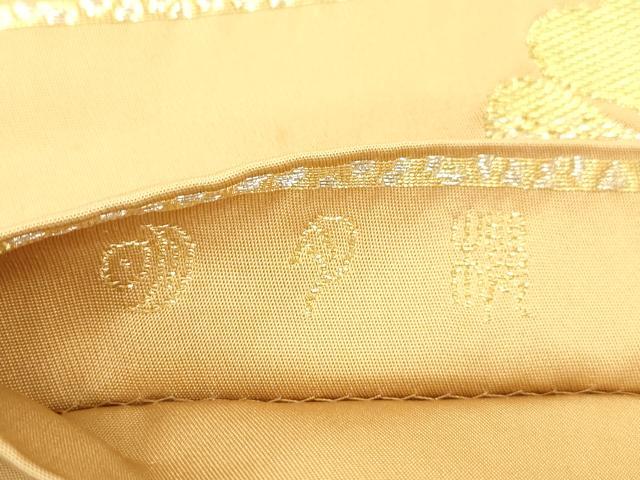 平和屋着物●龍村晋謹製　全通柄袋帯　明月桜　金銀糸　正絹　逸品　CABM7634dy