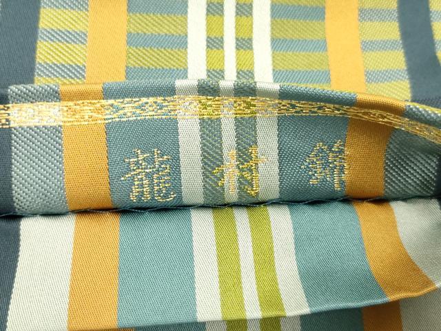 平和屋着物●龍村美術織物　全通柄袋帯　龍村錦　翁格子飾文　正絹　逸品　CABM7635dy