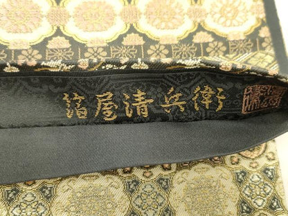 平和屋着物●西陣織　陰山織物謹製　箔屋清兵衛　全通柄袋帯　悠久の美　金糸　正絹　逸品　CABM7669dy