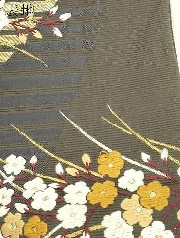 平和屋着物●西陣　志美津織物謹製　亜我紗　六通柄袋帯　瑞花詩集　金糸　正絹　逸品　CABM7682dy