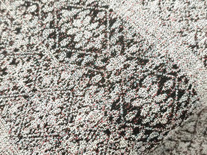 平和屋着物●西陣　とみや織物謹製　とみや帯　両面　全通柄袋帯　点描織　紬の里　葡萄染糸　幾何学花文　長尺　正絹　逸品　CABM7685dy