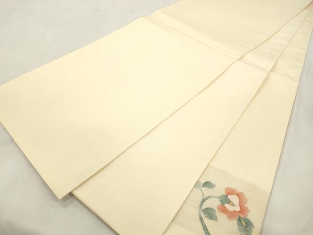 平和屋着物●太鼓柄袋帯　すくい織　向い鳥花文　正絹　逸品　CABM7698dy