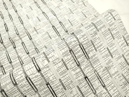 平和屋着物●六通柄袋帯　幾何学文　正絹　逸品　CABM7707dy