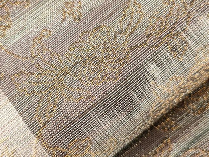 平和屋着物▽織の宝石・ダイヤモンドカット 佐波理綴 両面 全通柄袋帯 スリーシーズン 春夏秋 宝相華友 金糸 正絹 逸品 CABM7710dy