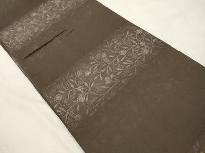 平和屋着物●両面　太鼓柄袋帯　作家物　黄金ムガ蚕　花唐草文　正絹　逸品　CABM7713dy