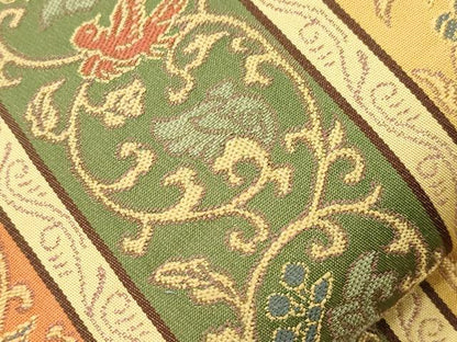 平和屋着物●名物裂一筋　西陣・あらいそ謹製　全通柄　本袋帯　飛鳥唐草文　正絹　逸品　CABM7714dy
