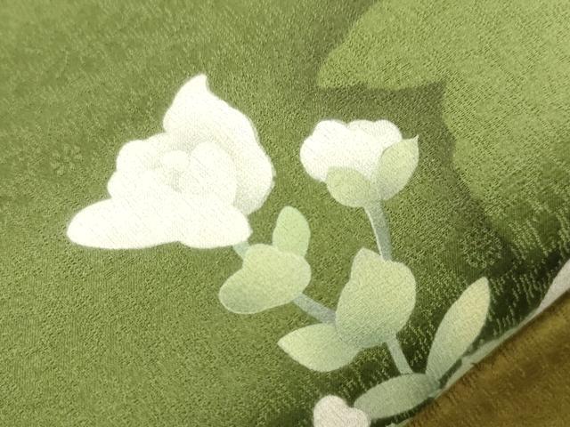 平和屋着物●京の匠日展作家　丹下雄介　太鼓柄袋帯　作家物　草花文　金彩　やまと誂製　正絹　逸品　CABM7718dy