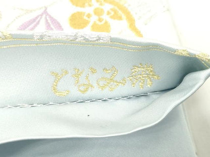 平和屋着物●「美しいキモノ」お馴染みのメーカー　となみ織物　六通柄袋帯　祥花雪輪文　金銀糸　正絹　逸品　CABM7725dy