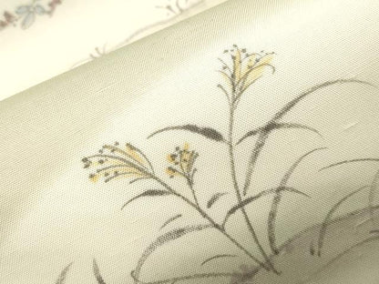 平和屋着物●全通柄袋帯　手描き　紬地　鳥獣戯画　正絹　逸品　CABM7727dy
