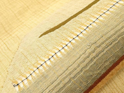 平和屋着物▽太鼓柄袋帯　スリーシーズン　春夏秋　すくい織　幾何学文　正絹　逸品　CABM7752dy