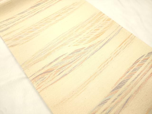 平和屋着物▽六通柄袋帯　スリーシーズン　春夏秋　横段文　正絹　逸品　CABM7753dy