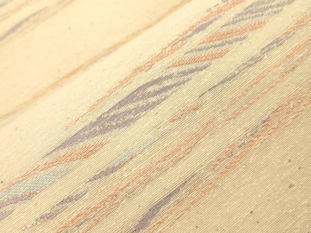 平和屋着物▽六通柄袋帯　スリーシーズン　春夏秋　横段文　正絹　逸品　CABM7753dy