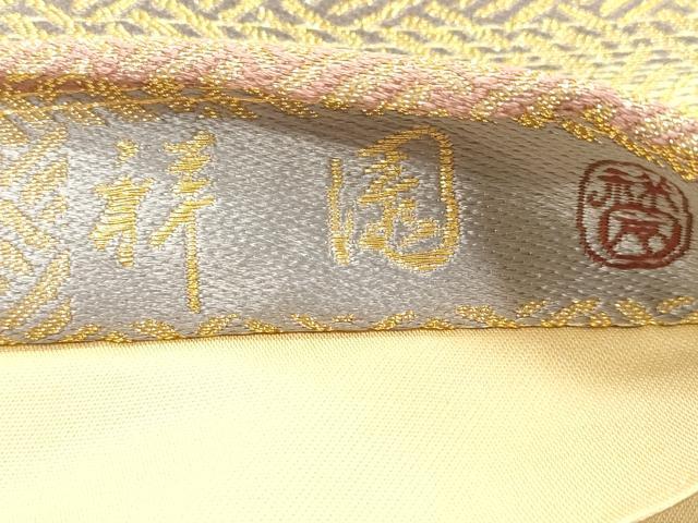 平和屋着物●田中工芸織物 祥園謹製　全通柄袋帯　霞文　金糸　正絹　逸品　CABM7786dy