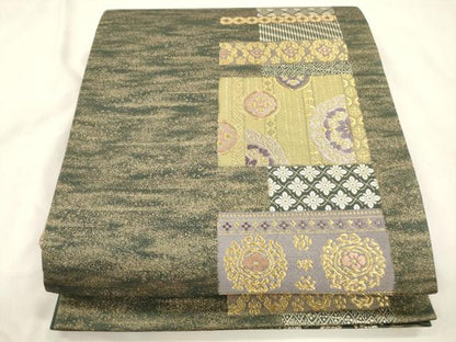 平和屋着物●六通柄袋帯　貴女の装い　金銀糸　正絹　逸品　CABM7792dy