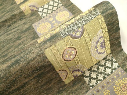 平和屋着物●六通柄袋帯　貴女の装い　金銀糸　正絹　逸品　CABM7792dy