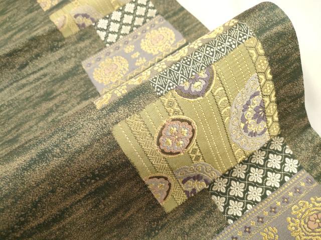 平和屋着物●六通柄袋帯　貴女の装い　金銀糸　正絹　逸品　CABM7792dy
