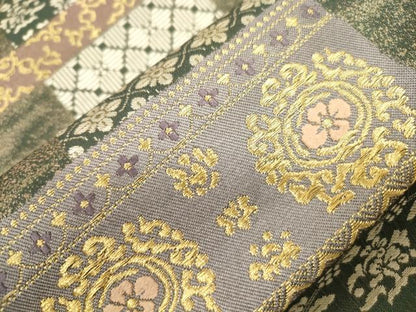 平和屋着物●六通柄袋帯　貴女の装い　金銀糸　正絹　逸品　CABM7792dy