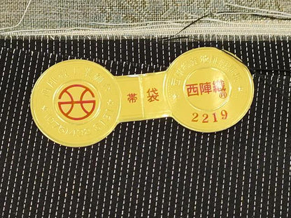 平和屋着物▽西陣　佐々木染織謹製　六通柄袋帯　スリーシーズン　春夏秋　有栖川　金糸　証紙付き　正絹　逸品　CABM7833dy