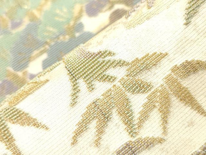 平和屋着物●六通柄袋帯　慶祝　金華山織　松竹梅　金糸　正絹　逸品　CABM7872dy