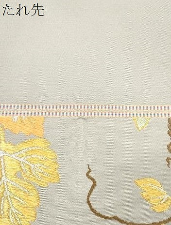 平和屋着物●龍村美術織物　たつむら　六通柄　本袋帯　豊饒葡萄文　金銀糸　正絹　逸品　CABM7886dy