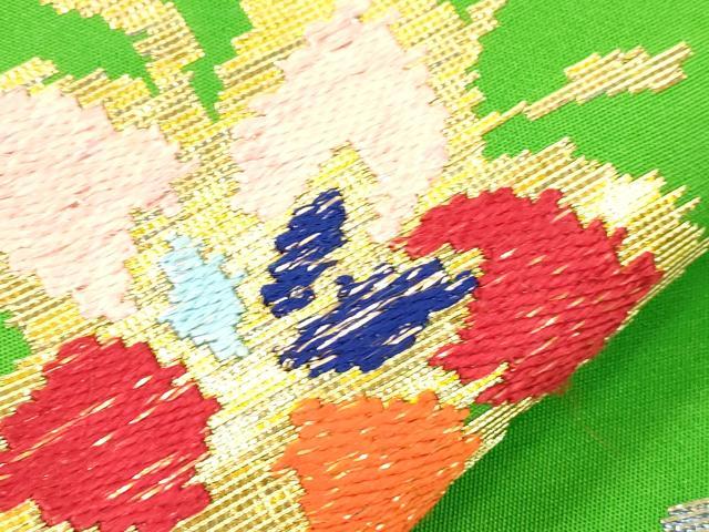 平和屋着物●龍村平蔵製　六通柄　本袋帯　モール昌花　金銀糸　正絹　逸品　CABM7887dy