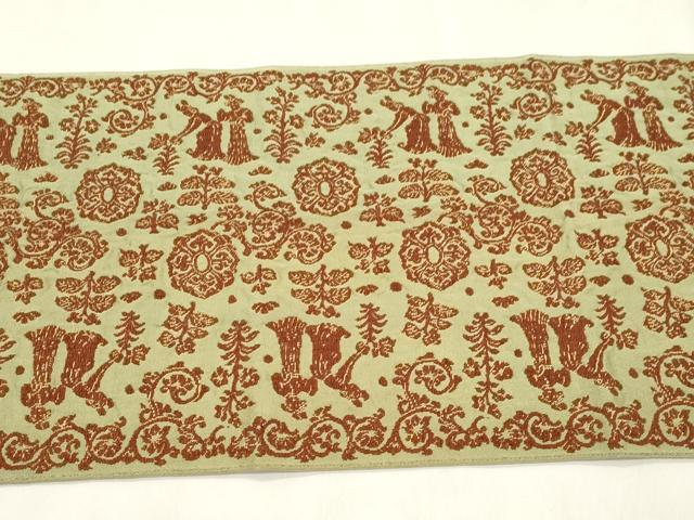 平和屋着物●龍村平蔵製　六通柄　本袋帯　天平彩菅文　金糸　正絹　逸品　CABM7889dy
