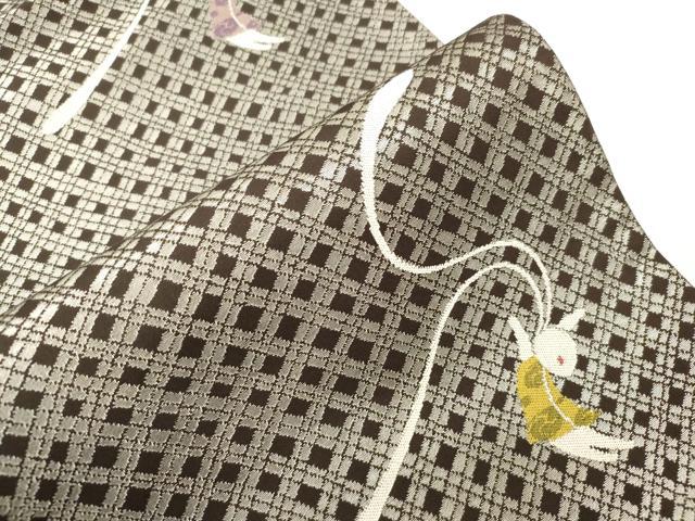 平和屋着物●世界的人形師　辻村寿三郎　ジュサブロー　六通柄袋帯　兎　銀糸　正絹　逸品　CABM7890dy