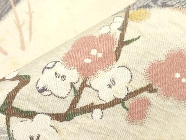 平和屋着物●西陣　長嶋成織物　ながしま帯　六通柄袋帯　辻が花　裂型花瓶文　金糸　共箱付き　正絹　逸品　CABM7920dy