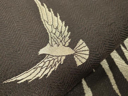 平和屋着物●染色作家　斉藤三才　六通柄袋帯　三才鳥　金糸　正絹　逸品　CABM7934dy