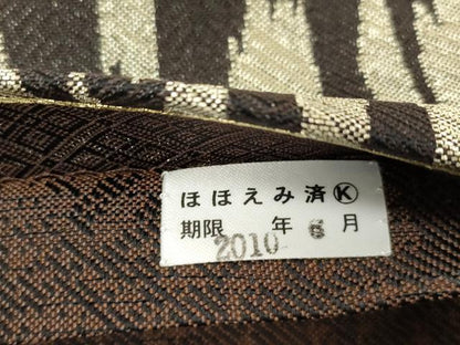 平和屋着物●染色作家　斉藤三才　六通柄袋帯　三才鳥　金糸　正絹　逸品　CABM7934dy