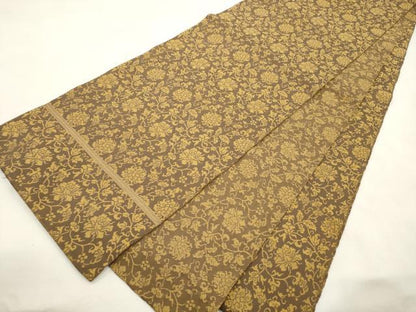 平和屋着物●龍村平蔵製　全通柄　本袋帯　中牡丹文緞子　正絹　逸品　CABM7936dy