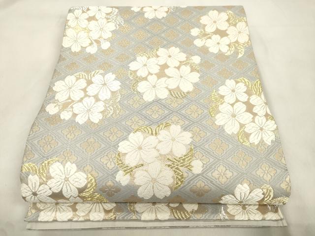 平和屋着物●山口美術織物　皇室　伊勢神宮御用　西陣織　太鼓柄袋帯　唐織　草花文　金銀糸　正絹　逸品　CABM7937dy