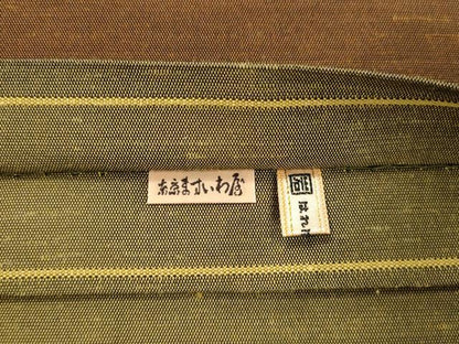平和屋着物●能州紬　絲藝苑　上島洋山　両面　全通柄袋帯　枝花文　ますいわ屋扱い　正絹　逸品　未使用　CABM7959dy