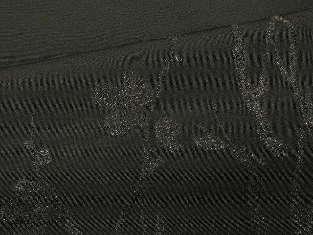 平和屋着物＃羽織　枝花文　黒地　正絹　逸品　CABM8076in