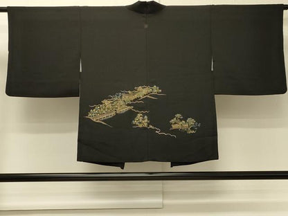 平和屋着物＃羽織　総刺繍　雲取り風景文　正絹　逸品　CABM8092in